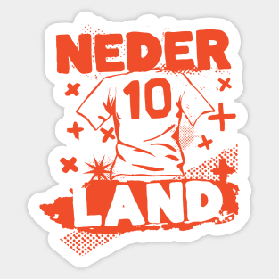 Vintage Netherlands Football // Retro Grunge Dutch Soccer Sticker